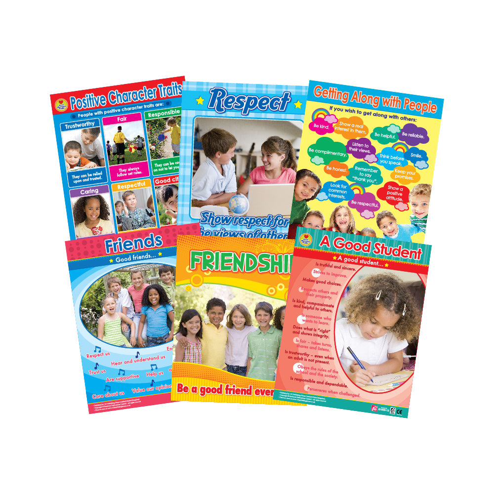 Schoolmate Traits (6 Wall Charts) - Educational Wall Chart Pack in English
