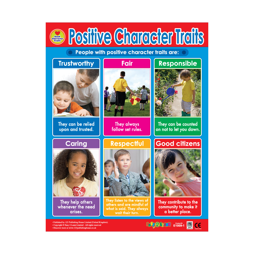 Schoolmate Traits (6 Wall Charts) - Educational Wall Chart Pack in English
