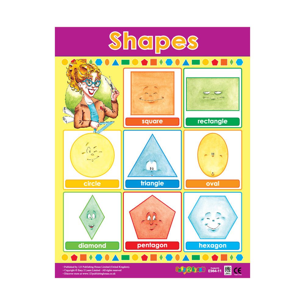 Shapes - Wall Chart in English