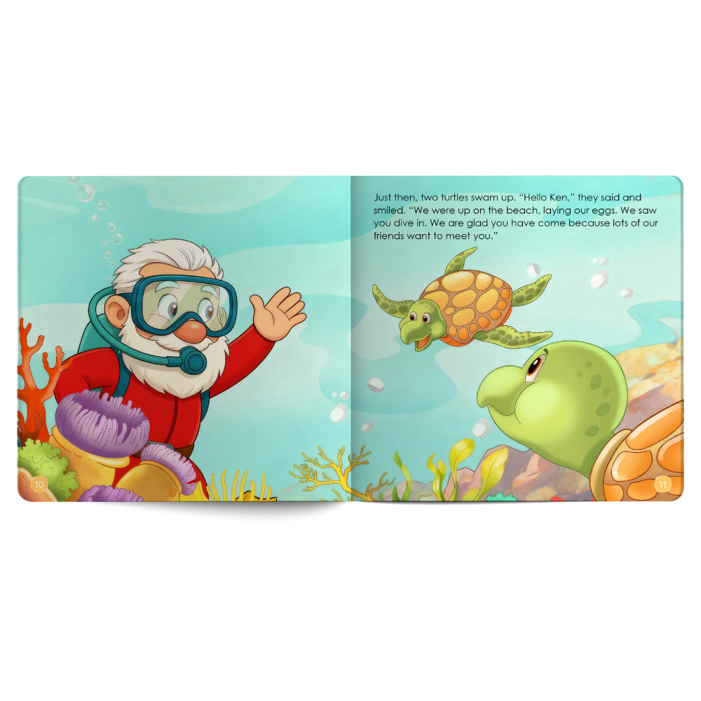 Curious Ken Learns About Sea Creatures – Book for Kids in English