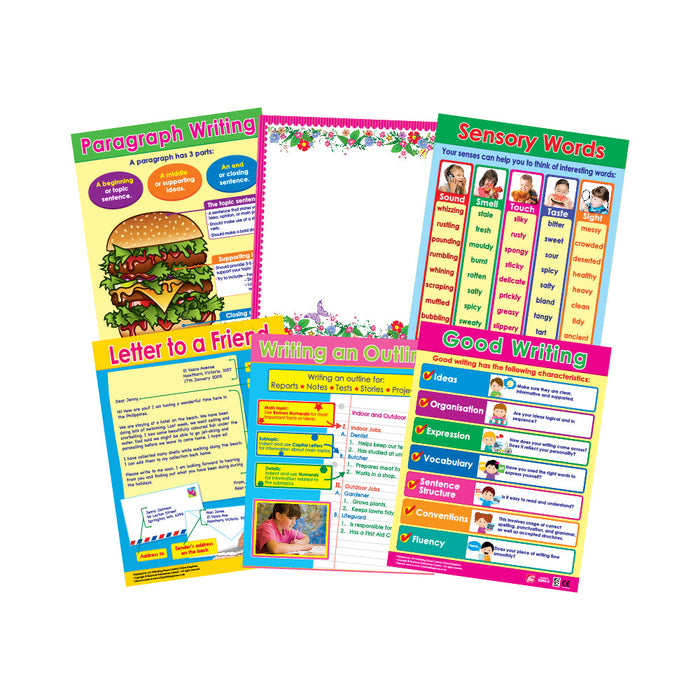 Good Writing (6 Wall Charts) - Educational Wall Chart Pack in English