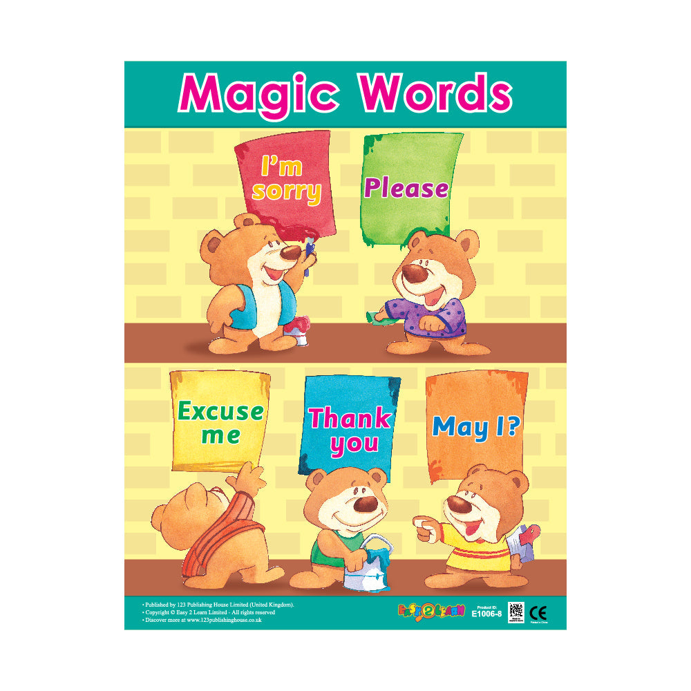Good Manners (6 Wall Charts) - Educational Wall Chart Pack in English